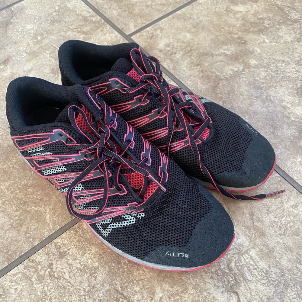 Black and Pink women’s inov8 Athletic Shoes